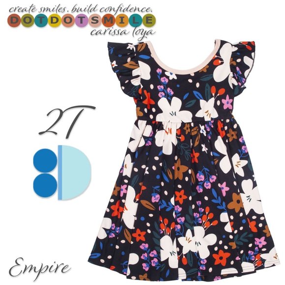 DotDotSmile Empire Flower Print Dress - Picture 1 of 1